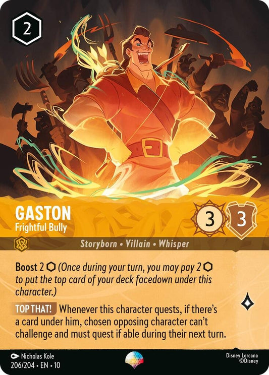 Image for Gaston - Frightful Bully (Epic) (206/204) (Whispers in the Well) - Disney Lorcana