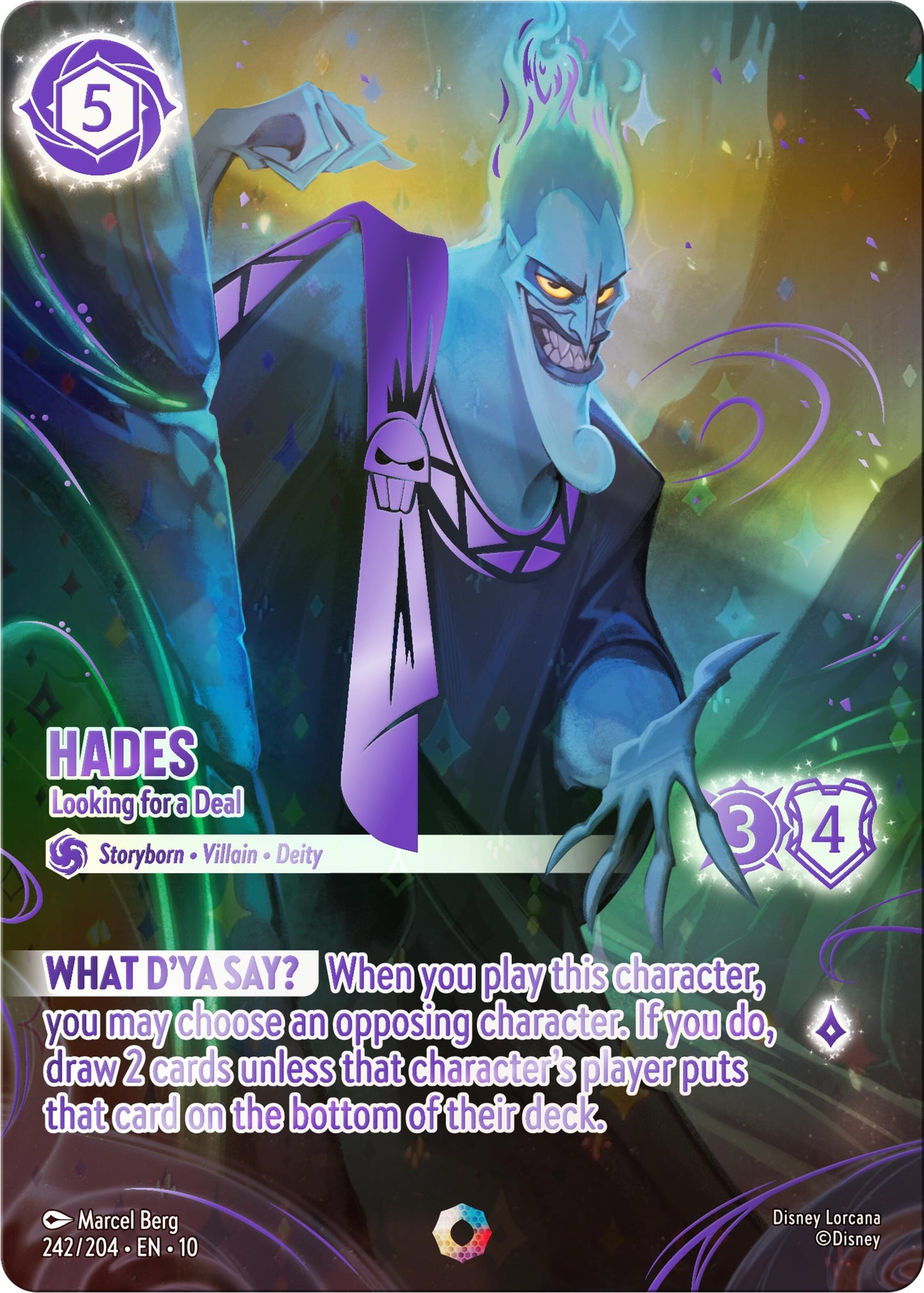 Image for Hades - Looking for a Deal (Iconic) (242/204) (Whispers in the Well) - Disney Lorcana