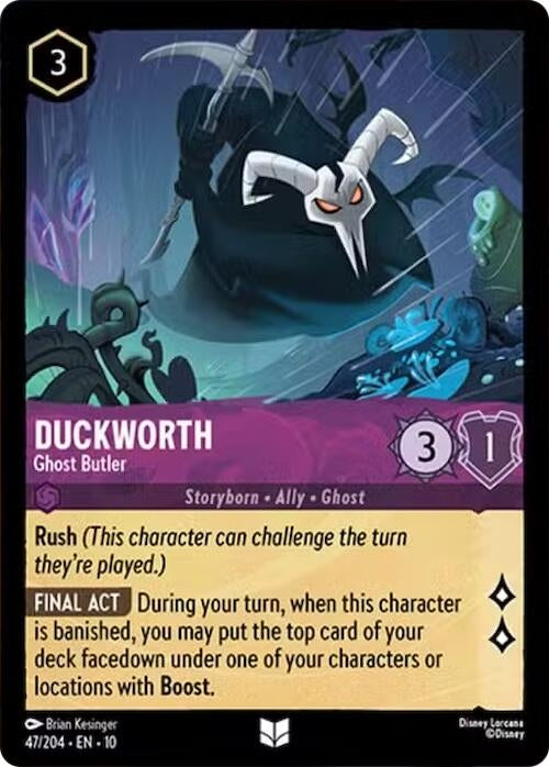 Image for Duckworth - Ghost Butler (47/204) (Whispers in the Well) - Disney Lorcana
