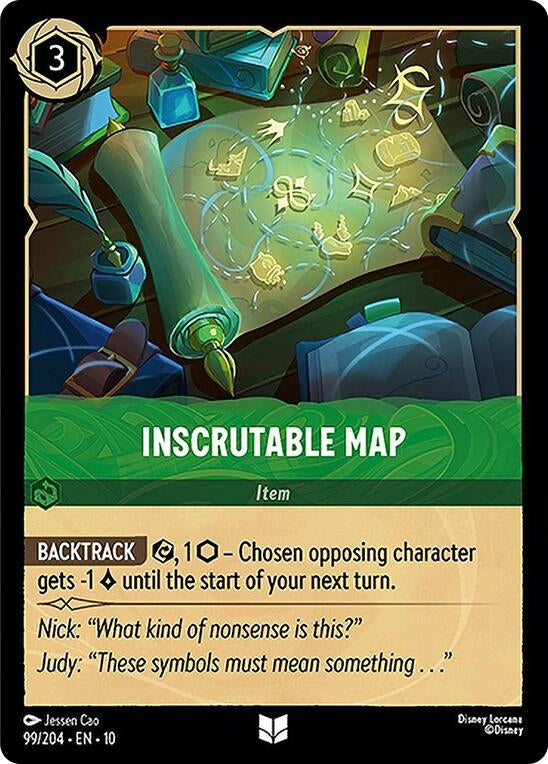 Image for Inscrutable Map (99/204) (Whispers in the Well) - Disney Lorcana