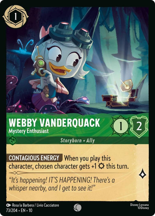 Image for Webby Vanderquack - Mystery Enthusiast (73/204) (Whispers in the Well) - Disney Lorcana