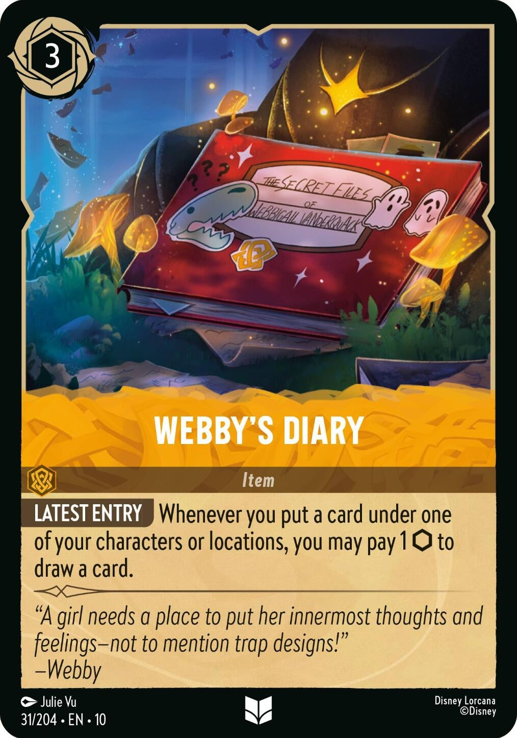 Image for Webby's Diary (31/204) (Whispers in the Well) - Disney Lorcana