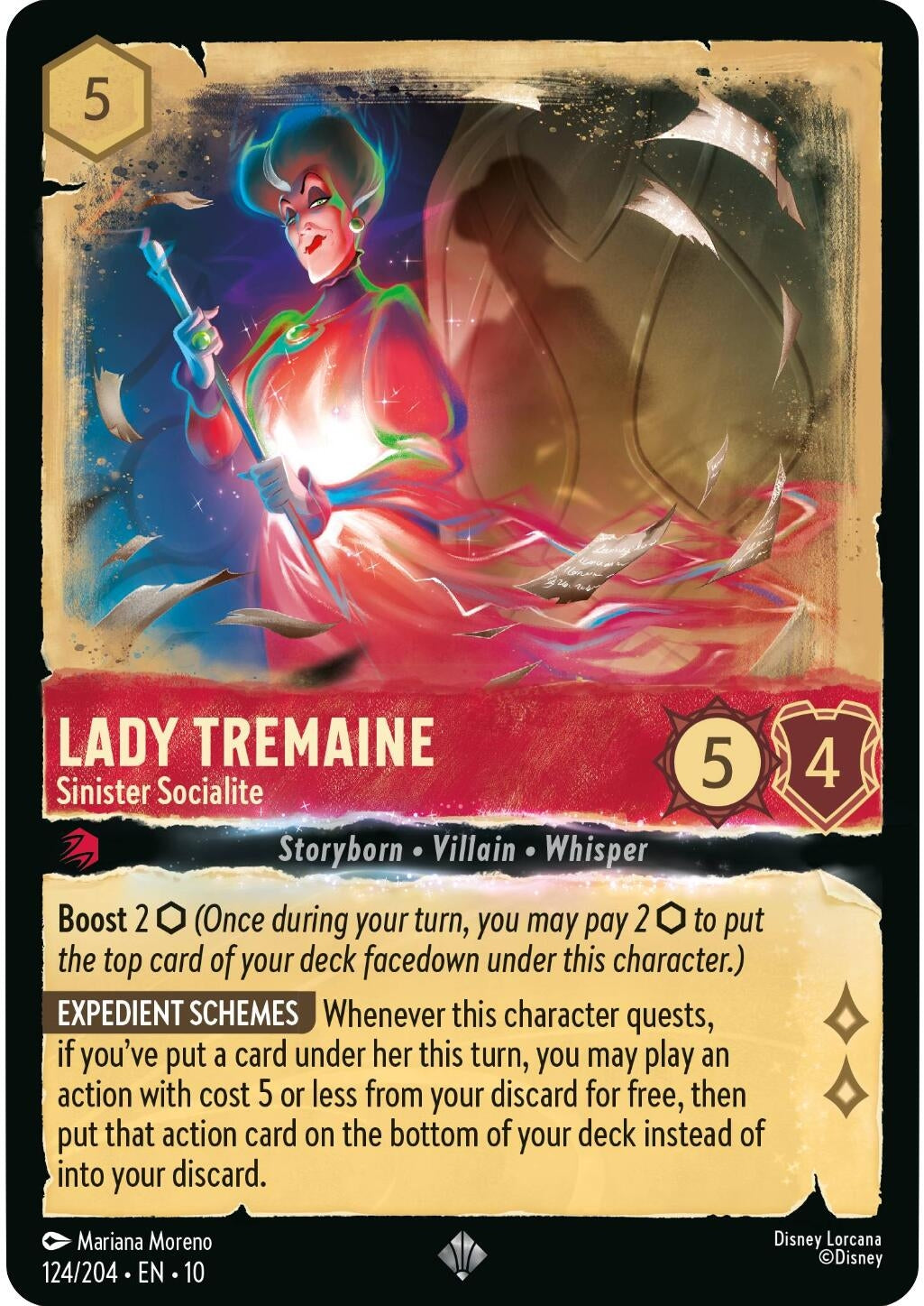 Image for Lady Tremaine - Sinister Socialite (124/204) (Whispers in the Well) - Disney Lorcana