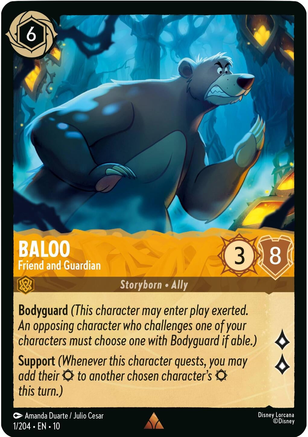 Image for Baloo - Friend and Guardian (1/204) (Whispers in the Well) - Disney Lorcana