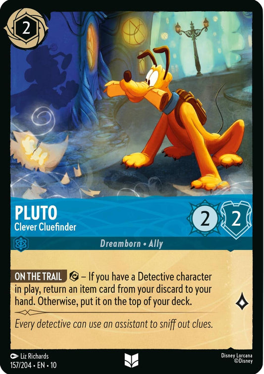 Image for Pluto - Clever Cluefinder (157/204) (Whispers in the Well) - Disney Lorcana