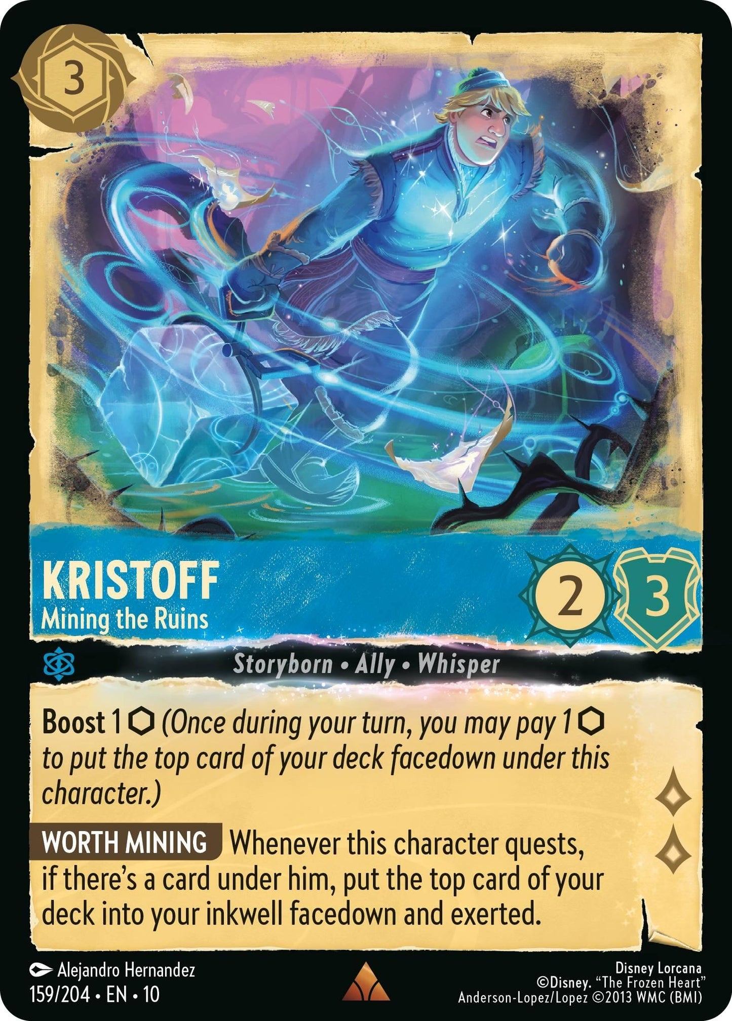 Image for Kristoff - Mining the Ruins (159/204) (Whispers in the Well) - Disney Lorcana