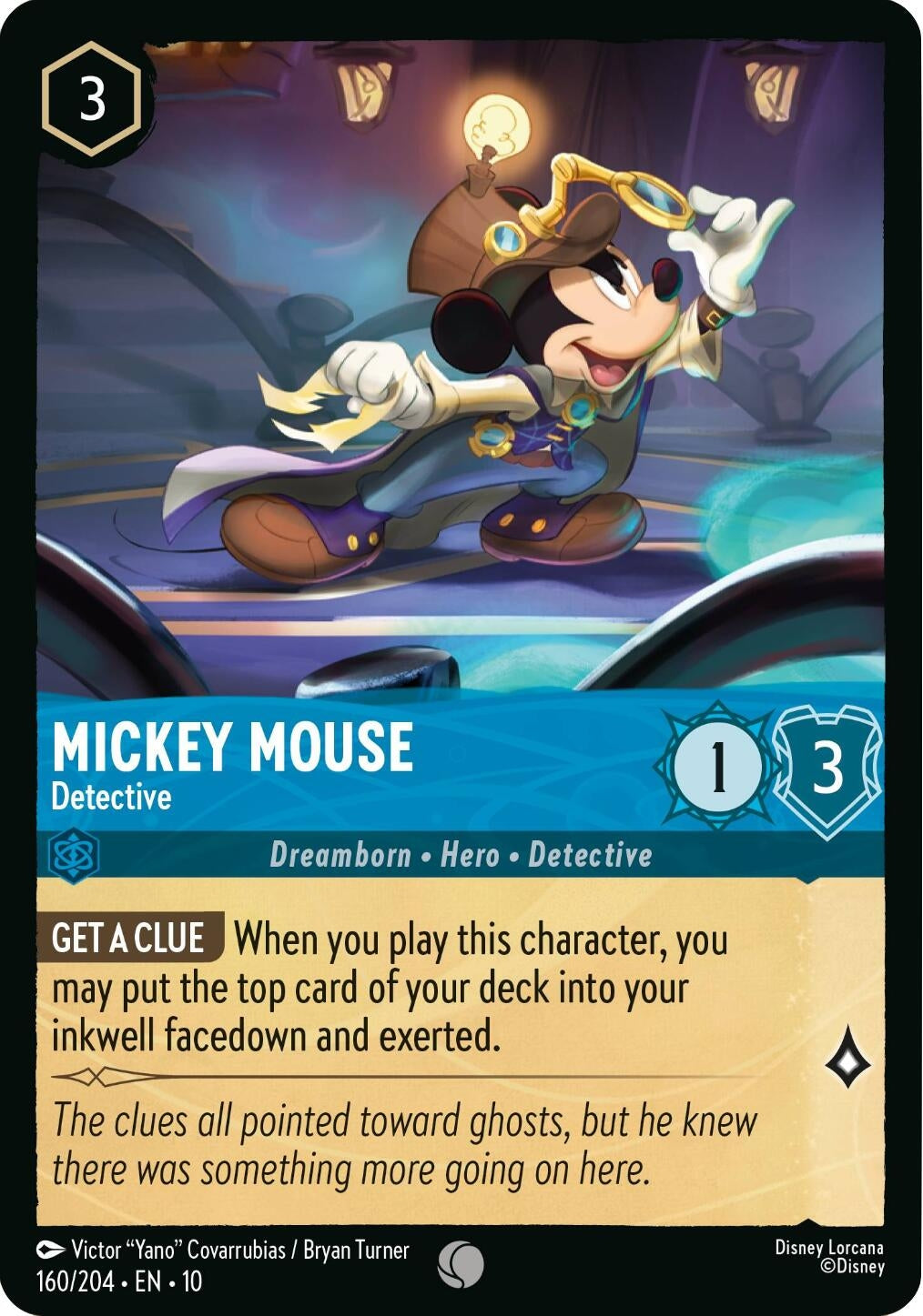 Image for Mickey Mouse - Detective (160/204) (Whispers in the Well) - Disney Lorcana