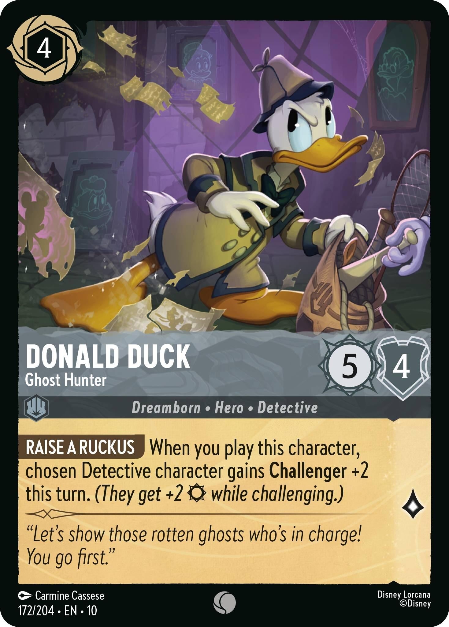 Image for Donald Duck - Ghost Hunter (172/204) (Whispers in the Well) - Disney Lorcana