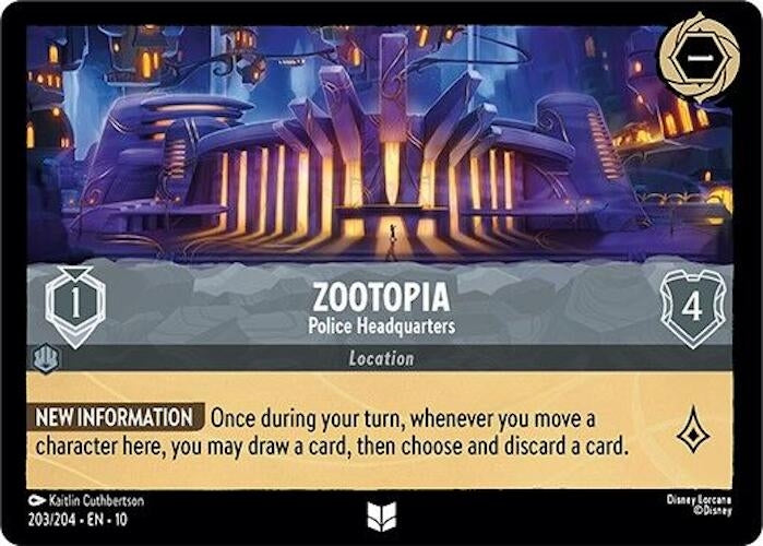 Image for Zootopia - Police Headquarters (203/204) (Whispers in the Well) - Disney Lorcana