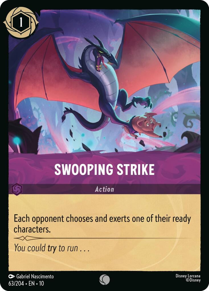 Image for Swooping Strike (63/204) (Whispers in the Well) - Disney Lorcana