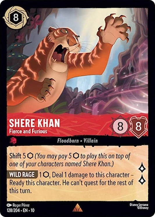Image for Shere Khan - Fierce and Furious (128/204) (Whispers in the Well) - Disney Lorcana