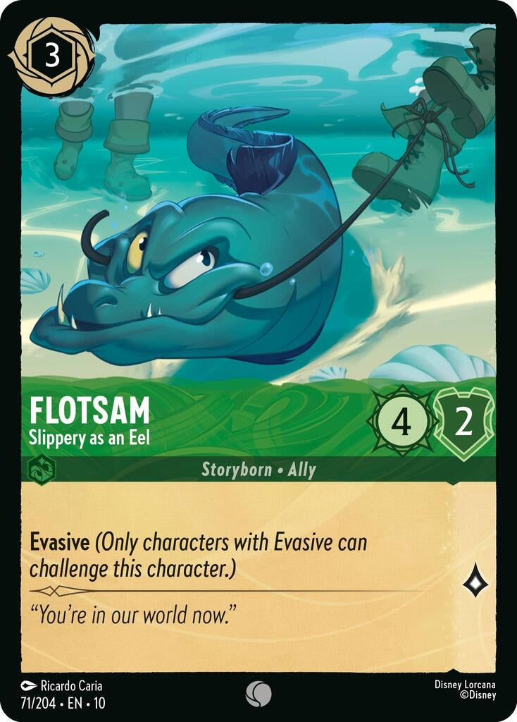 Image for Flotsam - Slippery as an Eel (71/204) (Whispers in the Well) - Disney Lorcana
