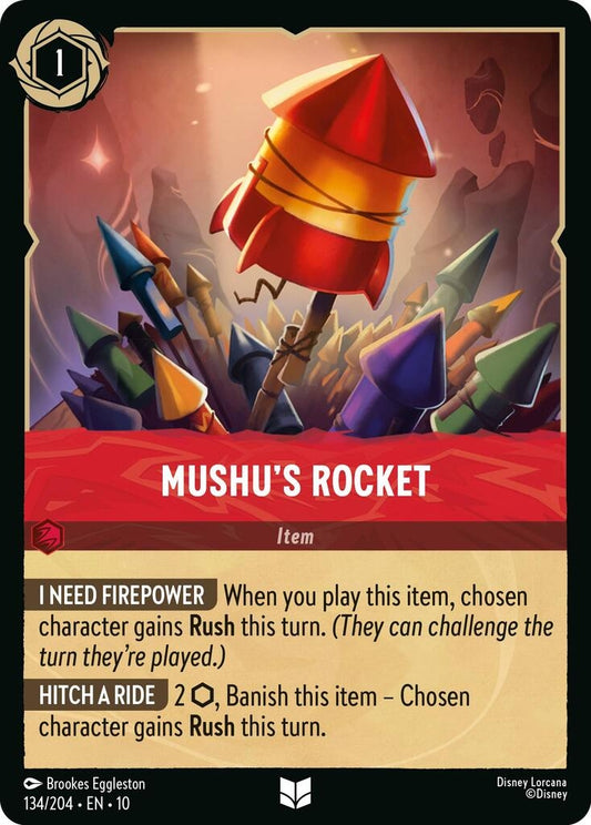 Image for Mushu's Rocket (134/204) (Whispers in the Well) - Disney Lorcana