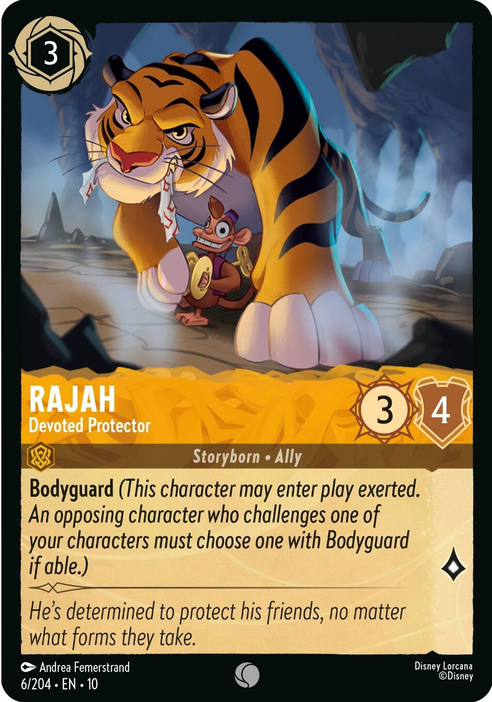 Image for Rajah - Devoted Protector (6/204) (Whispers in the Well) - Disney Lorcana