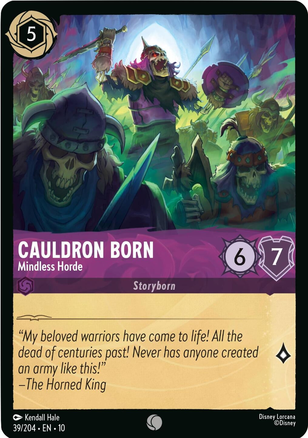 Image for Cauldron Born - Mindless Horde (39/204) (Whispers in the Well) - Disney Lorcana