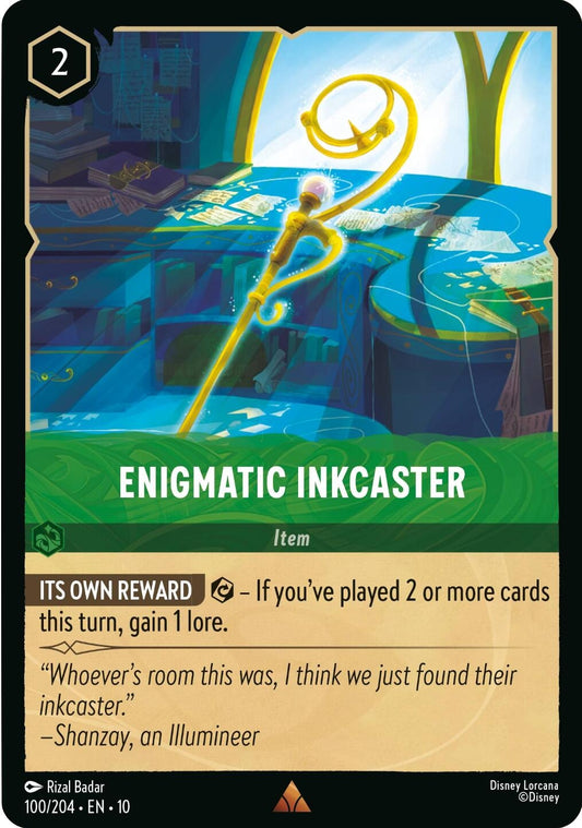Image for Enigmatic Inkcaster (100/204) (Whispers in the Well) - Disney Lorcana