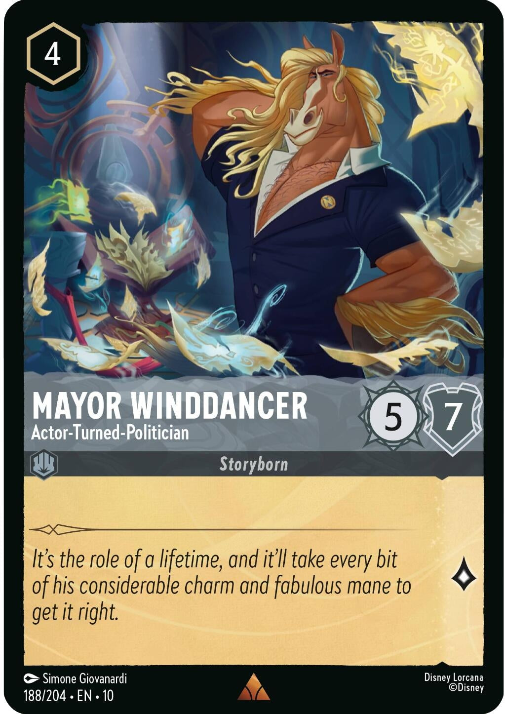 Image for Mayor Winddancer - Actor-Turned-Politician (188/204) (Whispers in the Well) - Disney Lorcana