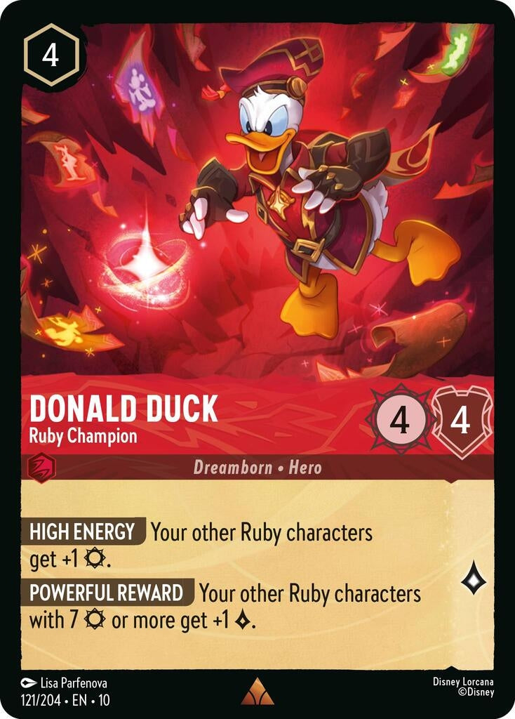 Image for Donald Duck - Ruby Champion (121/204) (Whispers in the Well) - Disney Lorcana
