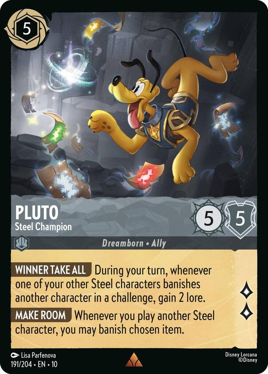 Image for Pluto - Steel Champion (191/204) (Whispers in the Well) - Disney Lorcana