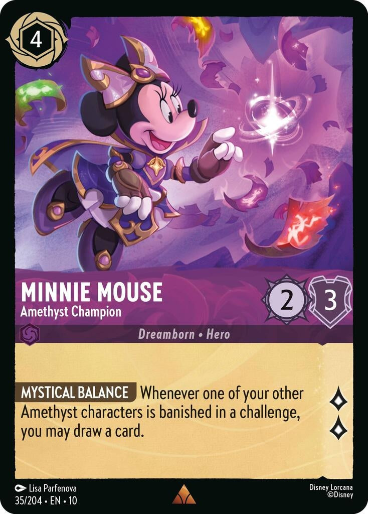 Image for Minnie Mouse - Amethyst Champion (35/204) (Whispers in the Well) - Disney Lorcana