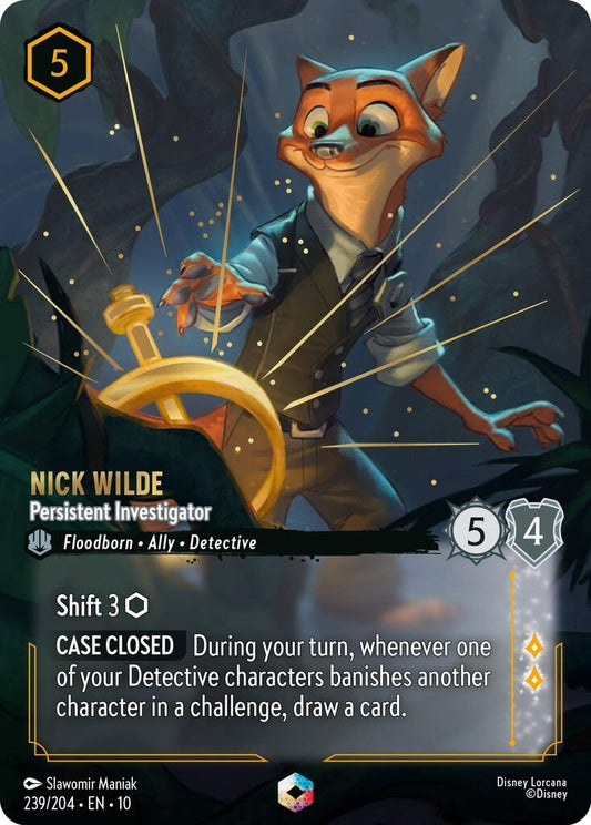 Image for Nick Wilde - Persistent Investigator (Enchanted) (239/204) (Whispers in the Well) - Disney Lorcana