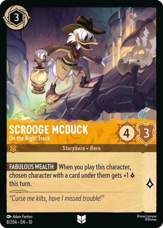Image for Scrooge McDuck - On the Right Track (8/204) (Whispers in the Well) - Disney Lorcana