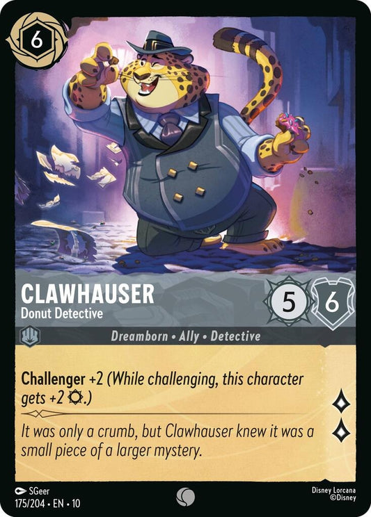 Image for Clawhauser - Donut Detective (175/204) (Whispers in the Well) - Disney Lorcana