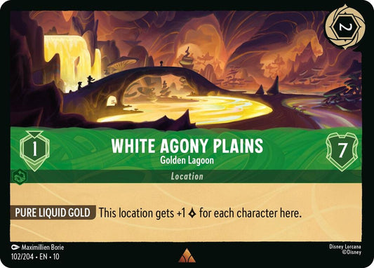 Image for White Agony Plains - Golden Lagoon (102/204) (Whispers in the Well) - Disney Lorcana