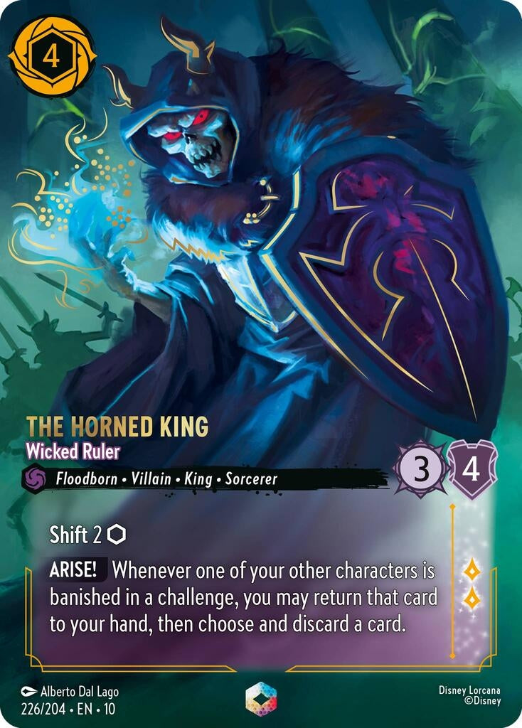 Image for The Horned King - Wicked Ruler (Enchanted) (226/204) (Whispers in the Well) - Disney Lorcana