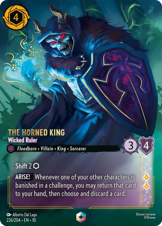 Image for The Horned King - Wicked Ruler (Enchanted) (226/204) (Whispers in the Well) - Disney Lorcana
