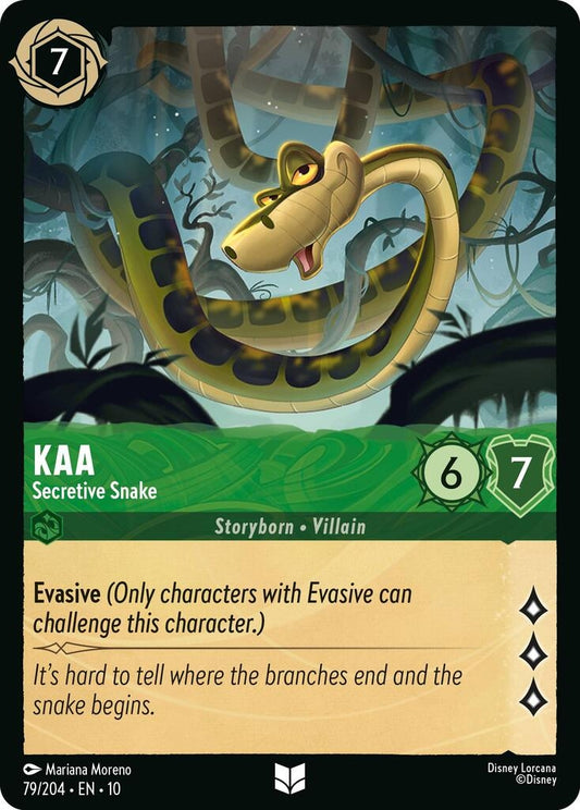 Image for Kaa - Secretive Snake (79/204) (Whispers in the Well) - Disney Lorcana
