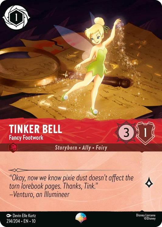 Image for Tinker Bell - Fancy Footwork (Epic) (214/204) (Whispers in the Well) - Disney Lorcana