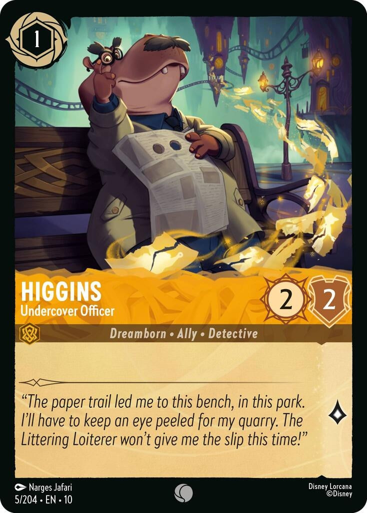 Image for Higgins - Undercover Officer (5/204) (Whispers in the Well) - Disney Lorcana