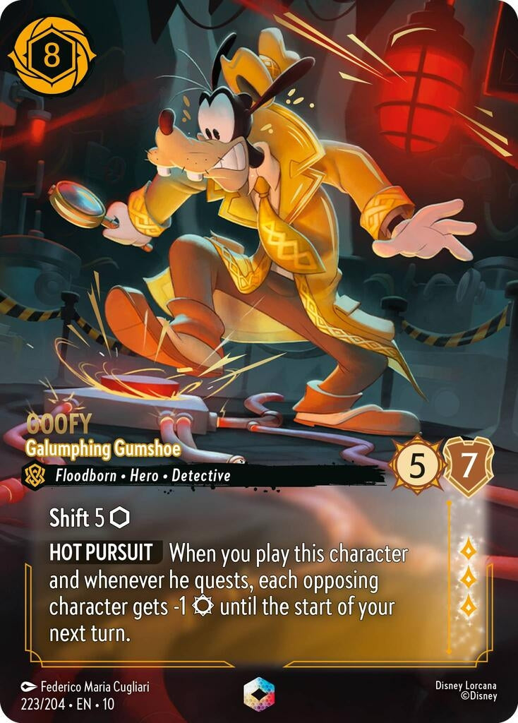 Image for Goofy - Galumphing Gumshoe (Enchanted) (223/204) (Whispers in the Well) - Disney Lorcana