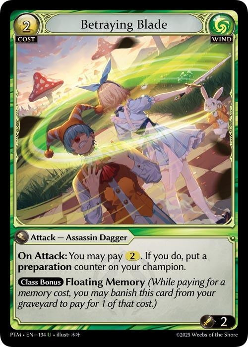 Image for Betraying Blade (134) (Phantom Monarchs) - Grand Archive TCG