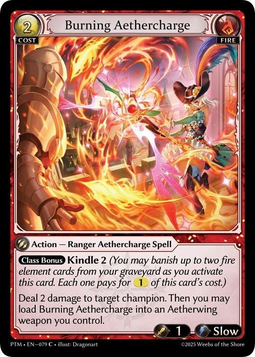 Image for Burning Aethercharge (079) (Phantom Monarchs) - Grand Archive TCG