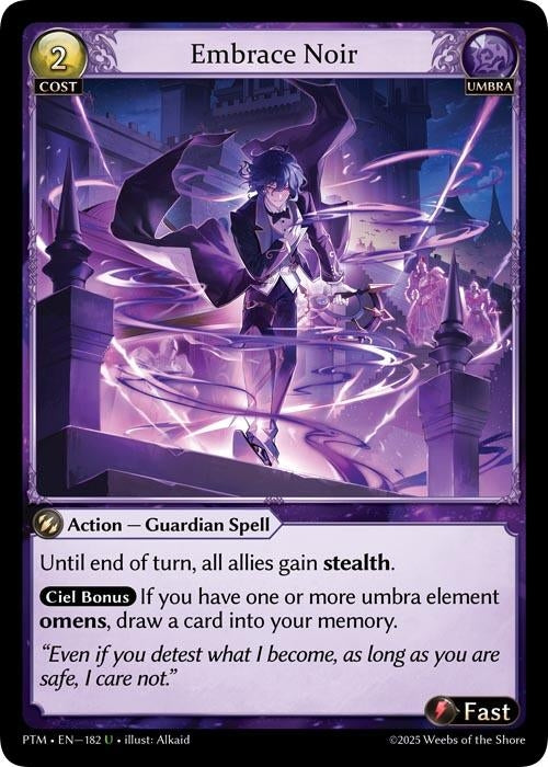 Image for Embrace Noir (182) (Phantom Monarchs) - Grand Archive TCG