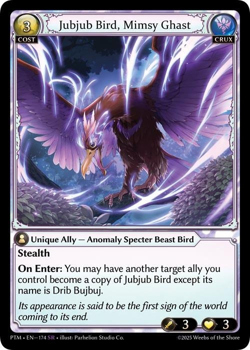 Image for Jubjub Bird, Mimsy Ghast (174) (Phantom Monarchs) - Grand Archive TCG