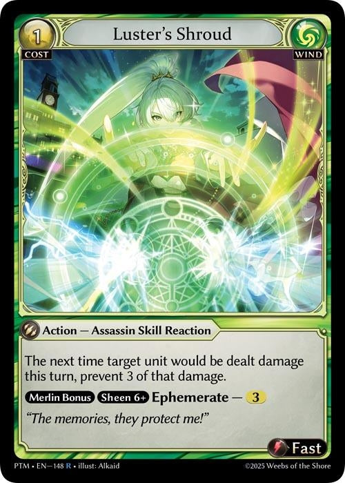 Image for Luster's Shroud (148) (Phantom Monarchs) - Grand Archive TCG