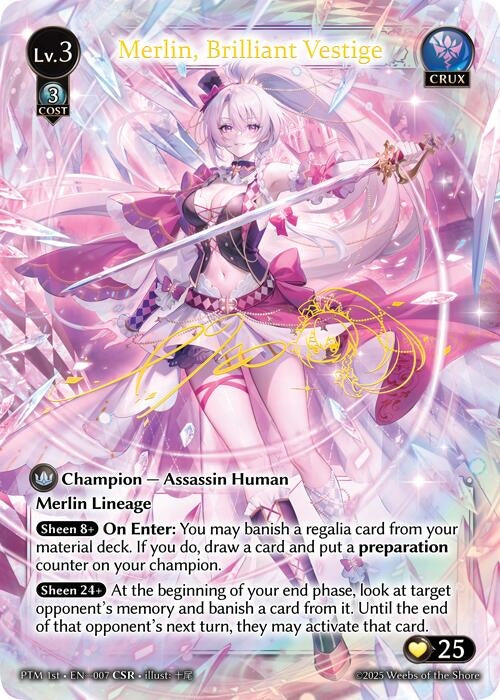 Image for Merlin, Brilliant Vestige (CSR) (007) (Phantom Monarchs) - Grand Archive TCG