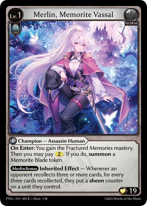 Image for Merlin, Memorite Vassal (005) (Phantom Monarchs) - Grand Archive TCG