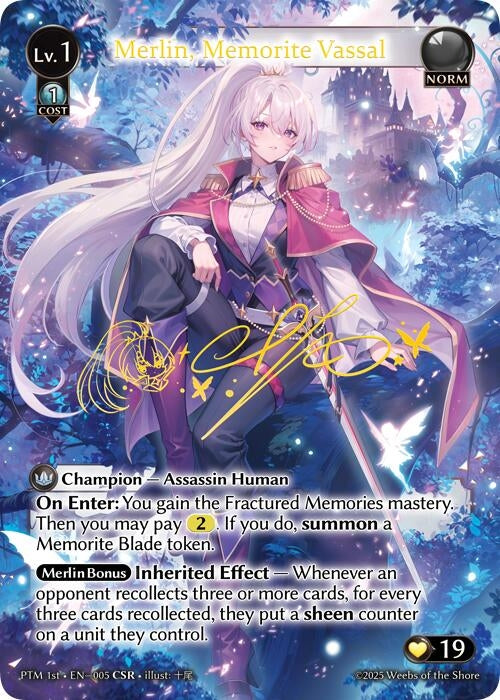 Image for Merlin, Memorite Vassal (CSR) (005) (Phantom Monarchs) - Grand Archive TCG