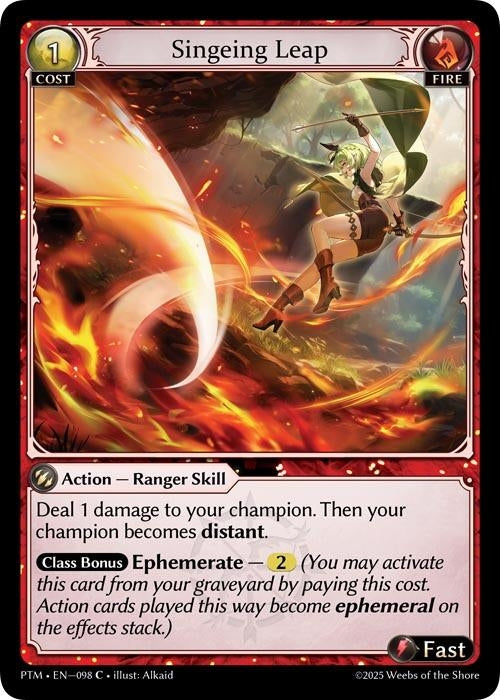 Image for Singeing Leap (098) (Phantom Monarchs) - Grand Archive TCG