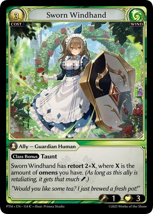 Image for Sworn Windhand (154) (Phantom Monarchs) - Grand Archive TCG