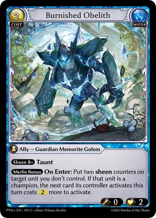 Image for Burnished Obelith (Curio Foil) (105) (Phantom Monarchs) - Grand Archive TCG