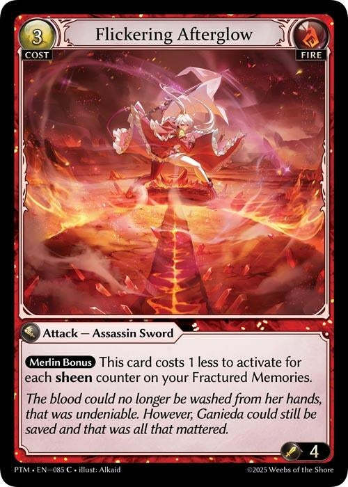 Image for Flickering Afterglow (Curio Foil) (085) (Phantom Monarchs) - Grand Archive TCG