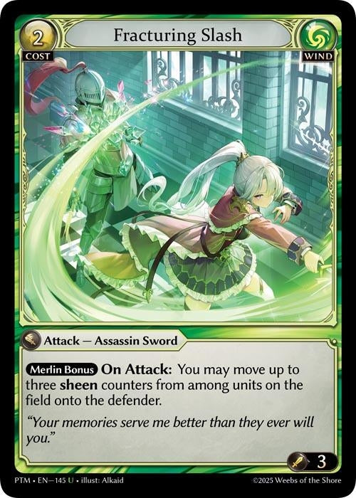 Image for Fracturing Slash (Curio Foil) (145) (Phantom Monarchs) - Grand Archive TCG