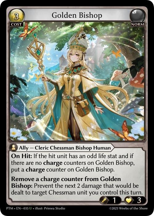 Image for Golden Bishop (Curio Foil) (035) (Phantom Monarchs) - Grand Archive TCG