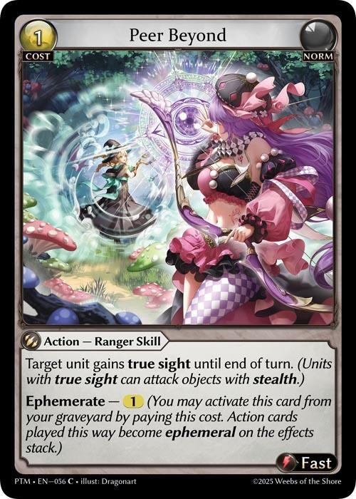 Image for Peer Beyond (Curio Foil) (056) (Phantom Monarchs) - Grand Archive TCG