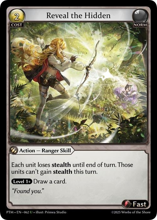 Image for Reveal the Hidden (Curio Foil) (062) (Phantom Monarchs) - Grand Archive TCG